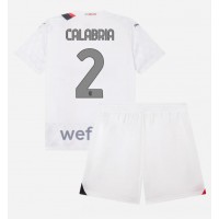 Fotballdrakt Barn AC Milan Davide Calabria #2 Bortedraktsett 2023-24 Kortermet (+ Korte bukser)